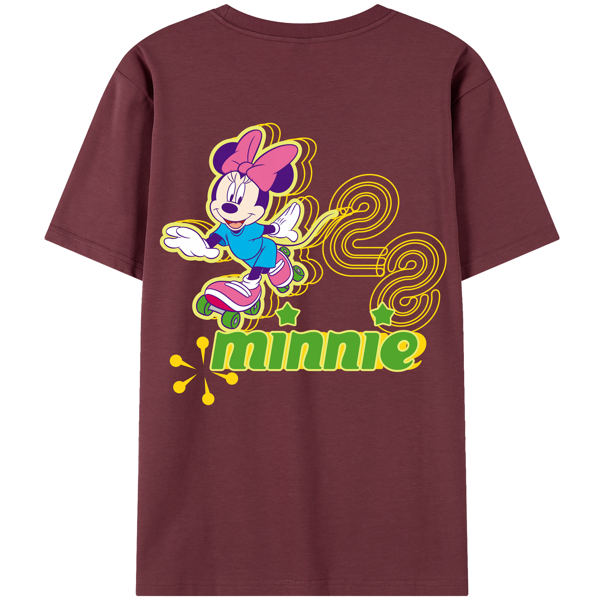 （画像用） ミッキーマウス Mickey Mouse 綿100％半袖Tシャツ（背面プリント）